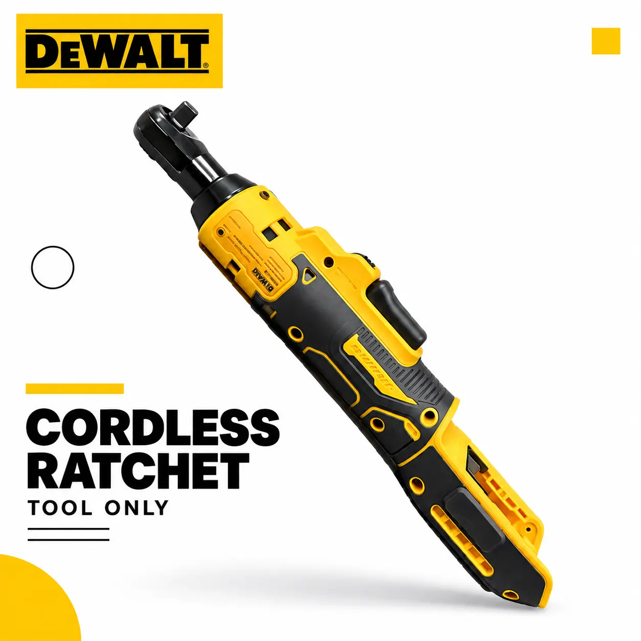 DEWALT DCF512 1/2" Cordless Ratchet, Brushless Electric Ratchet Wrench with Variable Speed Control and LED Work Light for Automotive Repair, Mechanical Maintenance, Garage Service and Tight Space Fastening, Tool Only diy power car mechanic
