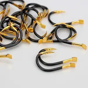 60Pcs Tungsten Steel Black Gold Ghost Bend Fishing Hooks Offset Iseama/Ido/Xinguang Hooks, Barbless Crucian Carp Fishing Tackle Accessories