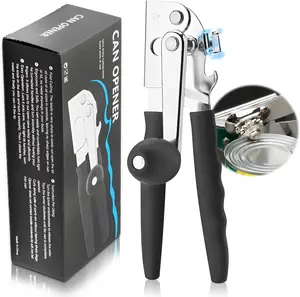 Commercial Can Opener Manual Heavy Duty Stainless Steel Handheld Smooth Edge Can Opener for Seniors for Kitchen