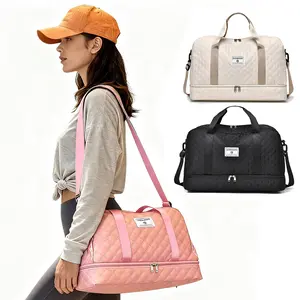 37L Outdoor Sports Storage Bag, Travel Bag, Large Capacity Women's Gym Bag, Luxury Extra Large Handbag - Independent Shoe Compartment, Multifunctional Portable Sports Gear Bag with Dry and Wet Separation and Multiple Pockets