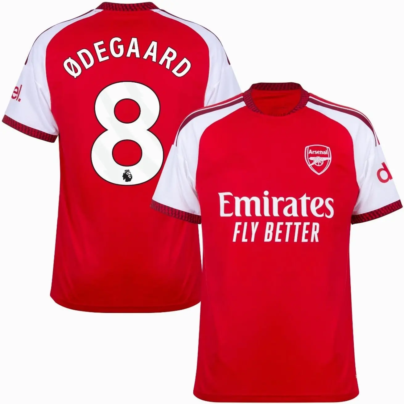 Ødegaard Football Shirt #8 Lightweight Match Day Jersey Personalized Name & Number Football Shirt Unisex Breathable Fan Style Tee 2026/2027