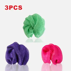 3 PCS African Bath Sponge African Net Long Net Bath Sponge Exfoliating Shower Body Scrubber Back Scrubber Skin Smoother,Great for Daily Use