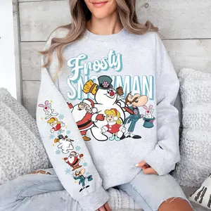 Vintage Frosty The Snowman Sweatshirt, Retro Christmas Hoodie, Cute Christmas Shirt, Frosty Christmas Tee, Snowman Sweater - EVA RAMOS