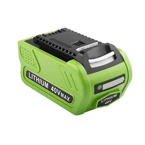 6.0Ah 40V 29472 Lithium Battery Replacement for GreenWorks 40V G-MAX Li-ion Battery 29472 29462 2901319 Power Tools 24282 24252 21332 25322 20672 2101602 20312 High Capacity Led