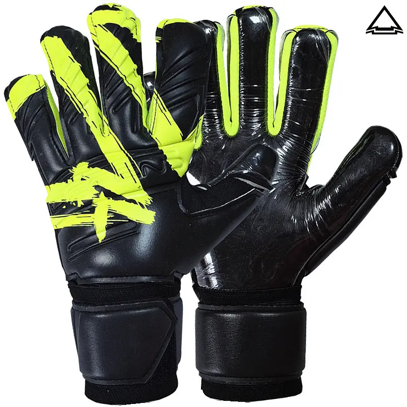 DEFEND CSS7 Adult Soccer Goalie Gloves - Full Latex & Rubber Durable Nylon Training Equipment, Superior Anti-Slip Surface Grip, All-Weather Performance, Breathable Back Goalkeeper Gloves