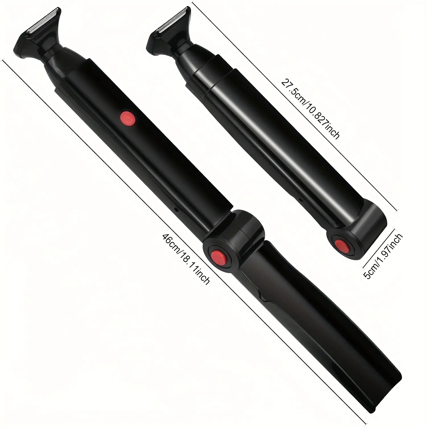 Men's Long Handle Multi-Functional Electric Face and Back Shaver