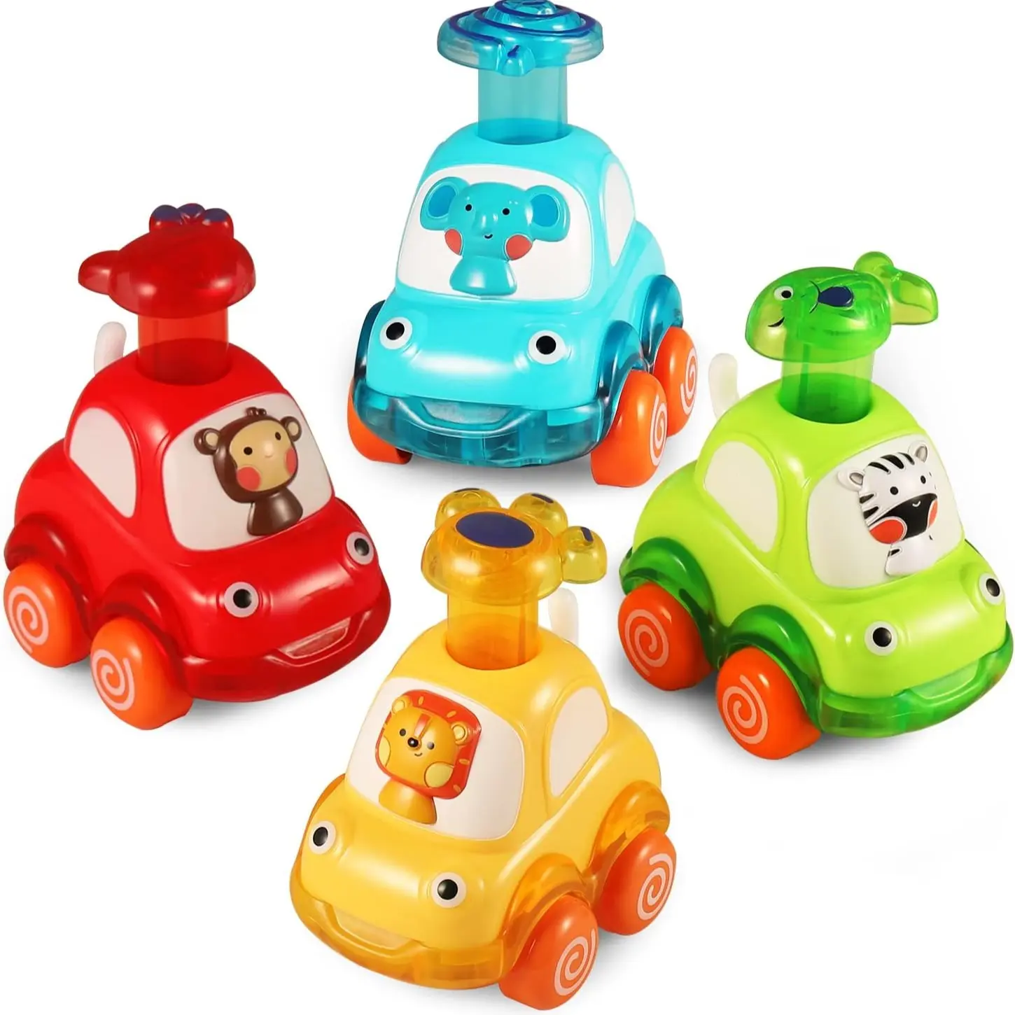 semi-transparent monkey, lion, zebra,elephant