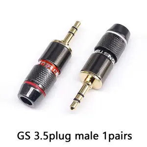 2Pcs/2/4/8Pairs Monster Gold-Plated 3.5Mm Headphone Plug Dual Channel Connector Audio Cable Plug 3.5 Male Plug Self-Locking Line lebeisenf