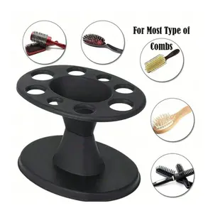 Hair Brush Holder Organizer, Plastic Round Hairbrush Holder, Display Rack for Salon & Home Use, Essential Hair Styling Accessory, Regular Combs, Roller Combs, Hair Care Organization