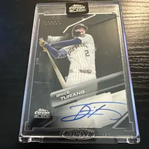 2026 Topps Chrome Black Baseball Brice Turang On card Autograph