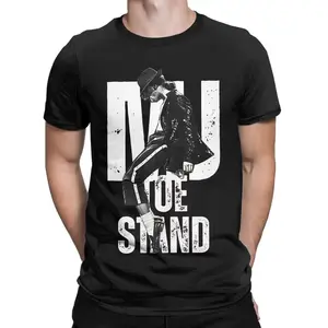 Toe stand Michael Jackson Cotton Fabric Crew Neck Short Sleeve Vintage Streetwear Trendy Top For Men For Women