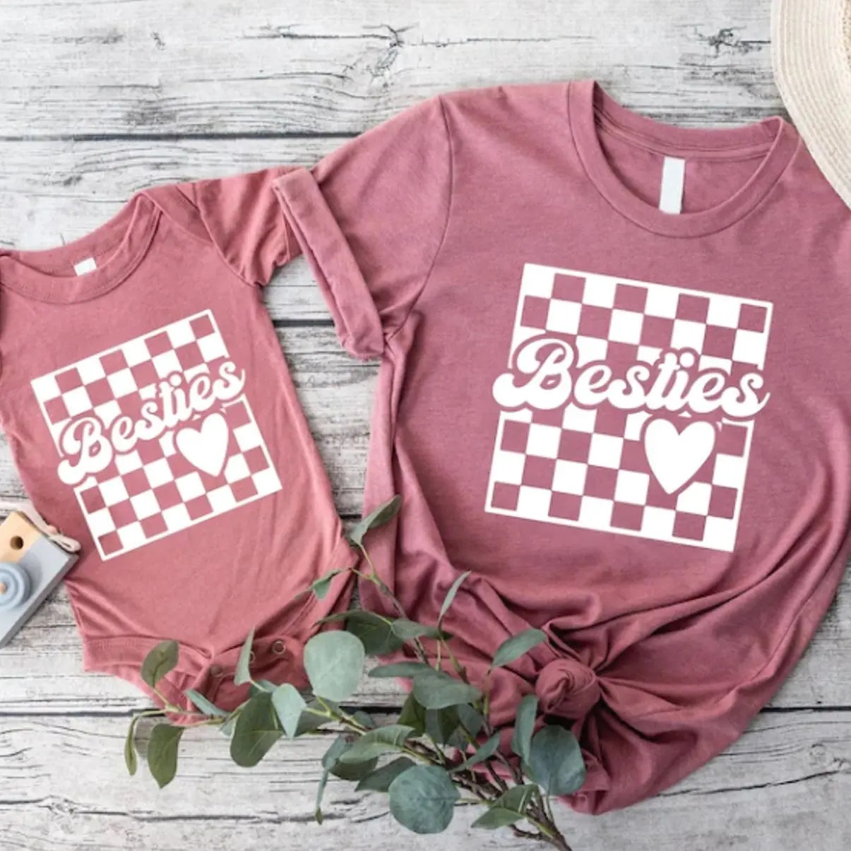 Mama Mini Besties Tshirt, Mom and Baby Outfit, Mommy Daughter Matching Tee, Gift For Mother Son, Retro Baby Girl Shirt, Mommy Me Clothing
