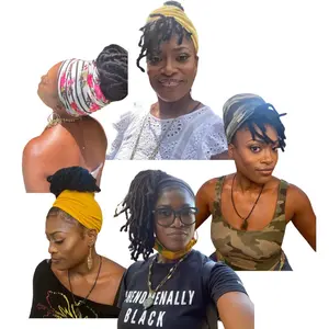 Custom Head Wrap Hair Scarf Soft Jersey Knit Stretch NoTie Headwrap Headband For Men and Women To Style Your Locs, Braids, & Ponytails.