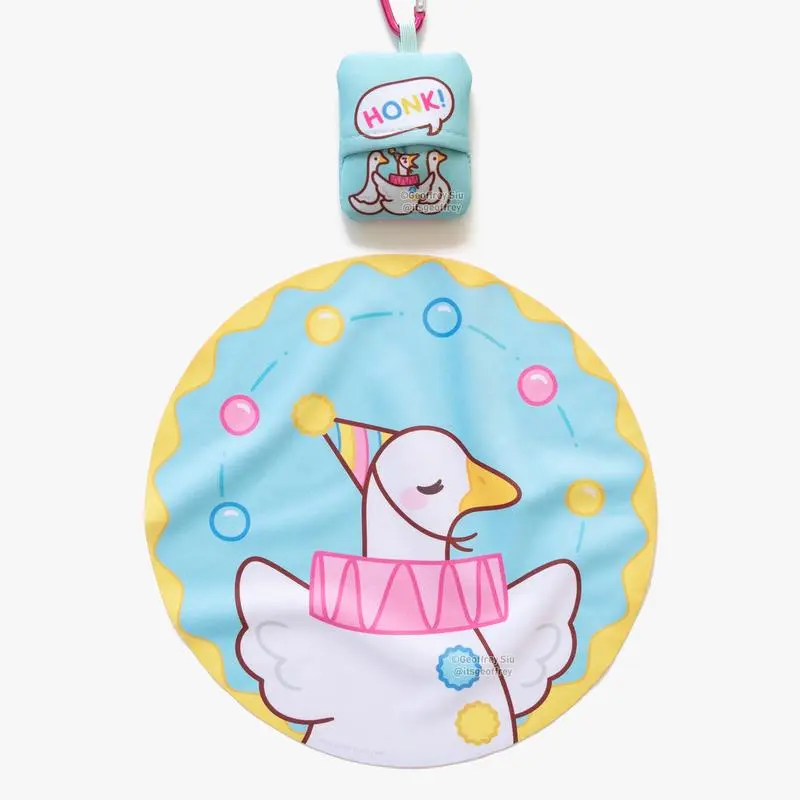 Silly Goose Microfiber Cloth Keychain Glass/ Screen Cleaner with Pink Aluminum Carabiner - Cleaning, Hand