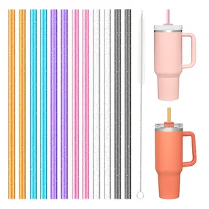 12 Replacement Straws For Stanley|owala|simple Modern 40oz 30oz Tumbler  Reusable Color Drinking With Cleaning Brush Cup Accessorie,bpa Free Dishwasher Safe