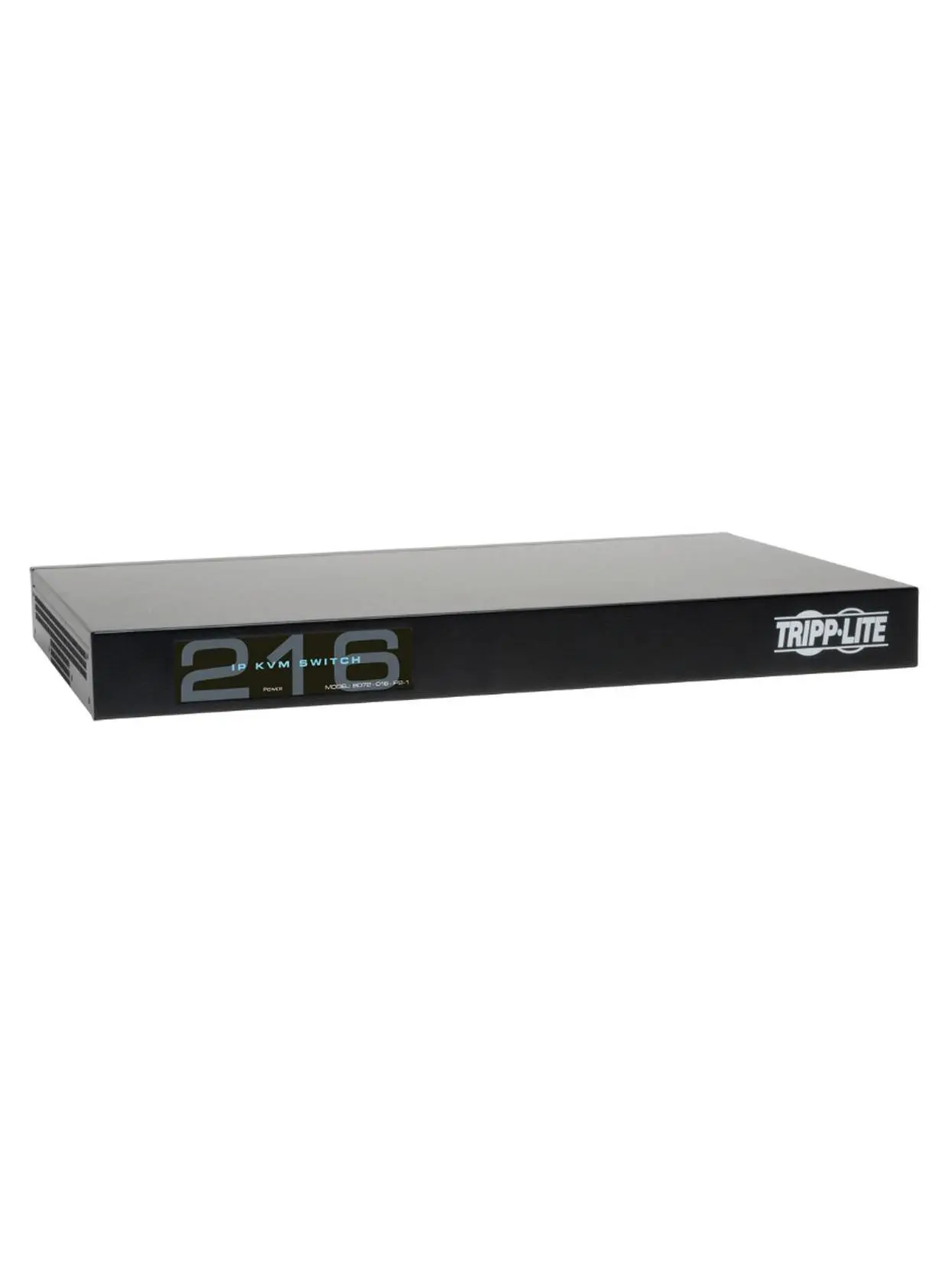 Tripp Lite NetCommander TRL-B072-016-IP2 16-Port Cat5 IP KVM Switch, 1U Rackmount, 2+1 Users, for Servers, IT Admins, Remote Control, Dual Power, HD Video