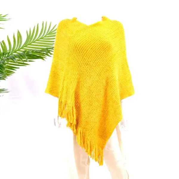Hand Knit Winter/Fall Wraps, Two Way Boho Style Ponchos, Warm Solid Color Oversized Sweater, Winter Sweater