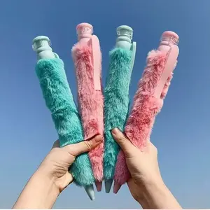 Cute Plush Ballpoint Pen, Funny Creative Gift Pen, Individuality Neutral Pen, Fidget Pen, 1pcs, Giant Round Pen, Adorable Stuffed Pen, Cute Office Pen