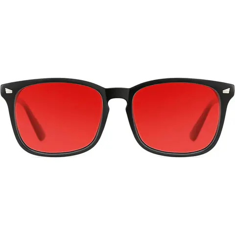 Sleep Glasses for 99.9% Blue Green Light Blocking Dual AR Coatings Red Lens for Computer Gaming Reduce Eyestrain