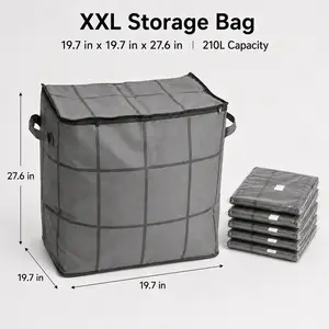 Spacious Moving Storage Bin, Zippered Organizer for Quilts, Bedding & Sweaters, Large Capacity Fabric Bag for Moving Day, Closet & Bedroom Use