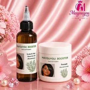 Hair care set with booster oil and pomade