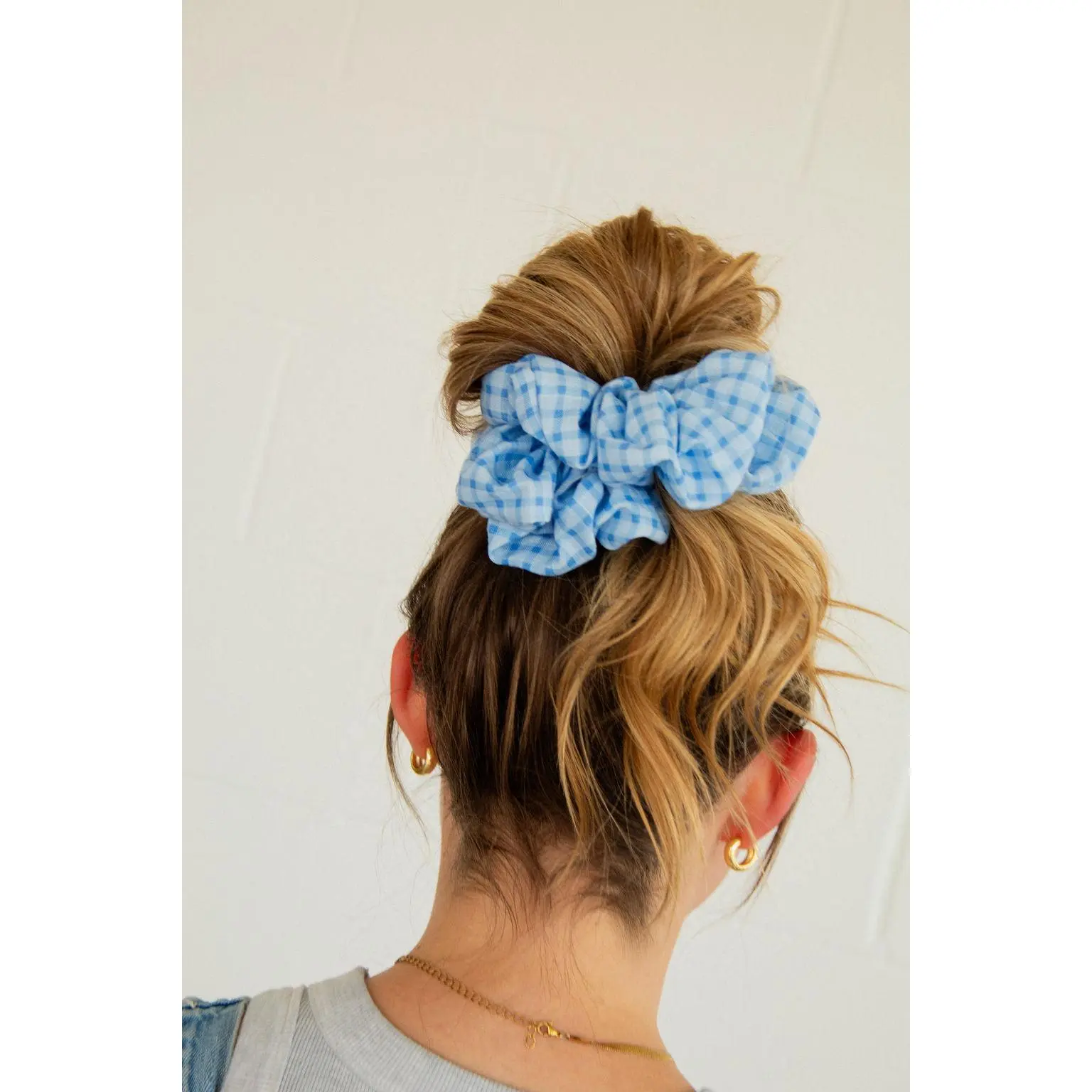Blue Skies Jumbo Scrunchie
