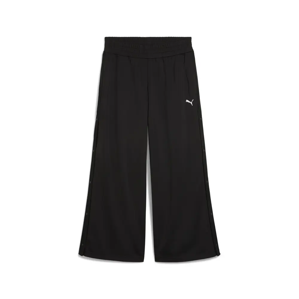 PUMA Womens Wardrobe Essentials Low Rise Popper Pants Casual - Black