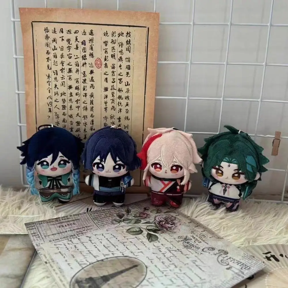 Genshin Impact Plush Scaramouche Xiao Kazuha Venti Furina Diluc Bag Pendant Keychain Anime Figure Plush Toys Stuffed Dolls Gift