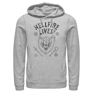 Mens Stranger Things Hellfire Lives Lightweight Hoodie