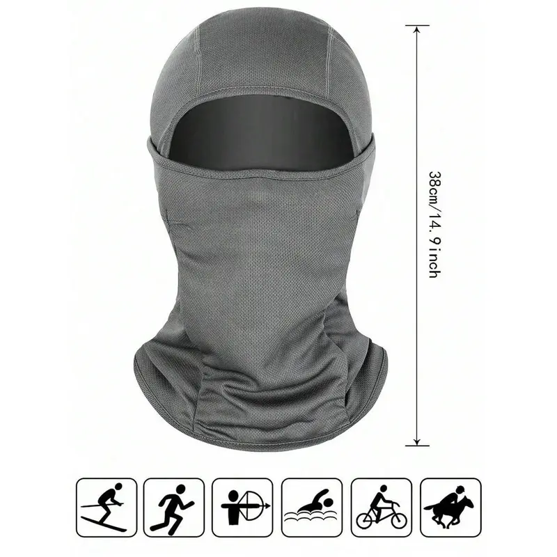 Ski Mask Balaclava Full Face Mask For Men Women,  Windproof Balaclava Sun Protection Breathable Face Cover  Shiesty Mask, UV Protector Ski Scarf For Men/Women/Labour Gray