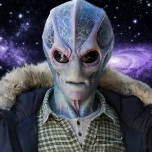 2025 Party  Alien Mask – Spooky Latex Prop | Horror Cosplay & Party Headgear