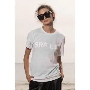 SRF LA Tee - White on White