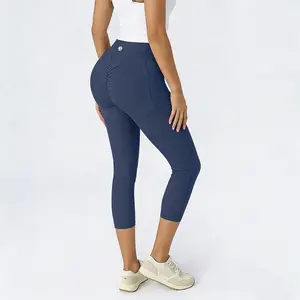 Women's High Waist Scrunch Butt Capri Yoga Pants | Tummy Control with Side Pockets, Figure Flattering | Non-See-Through, Soft & Skin-Friendly | Studio-to-Street Activewear