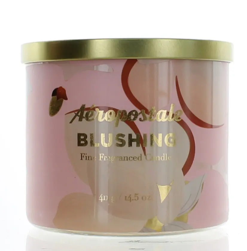 Aeropostale 14.5 oz Soy Wax Blend 3-Wick Candle - Blushing, Pineapple & Vanilla Scents, Decorative Candles, 3-Wick Burn Room Freshener
