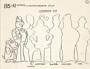 Mumbly Cartoon Show 1976-7 Model Sheet Copy lot of 12 Pages Hanna Barbera