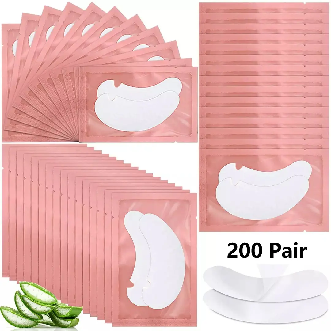 Eyelash Isolation Pads, Cosmetic & Eyelash Tools for Lash Techs, Salon Use, Specially Curved for All Eye Shapes, Lightweight Non-Toxic Tough Material, No Skin Damage, 50/100/200 Pairs