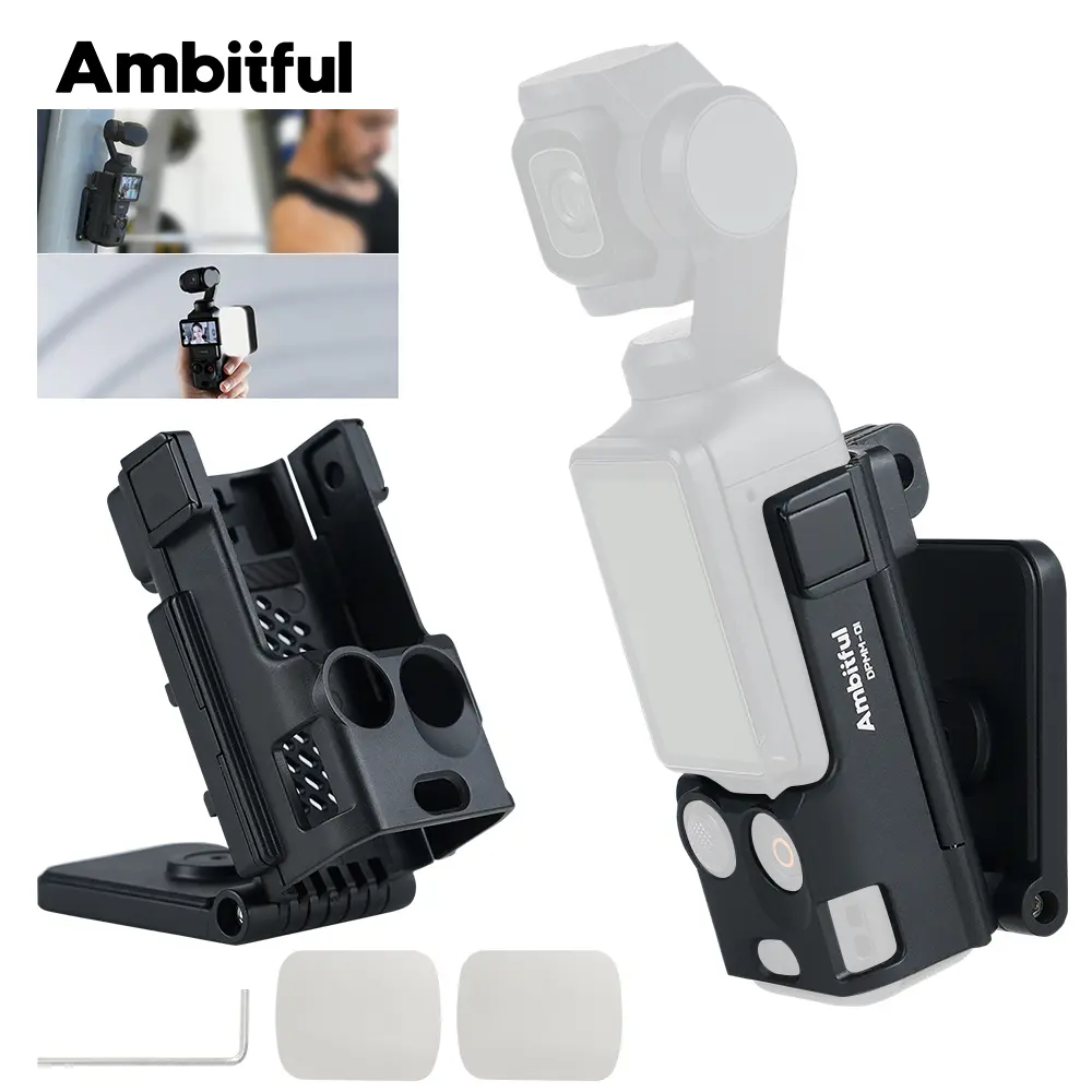 Ambitful Magnetic Mount Bracket for DJI Pocket 3 - Expansion Base for Vlog & Live Streaming
