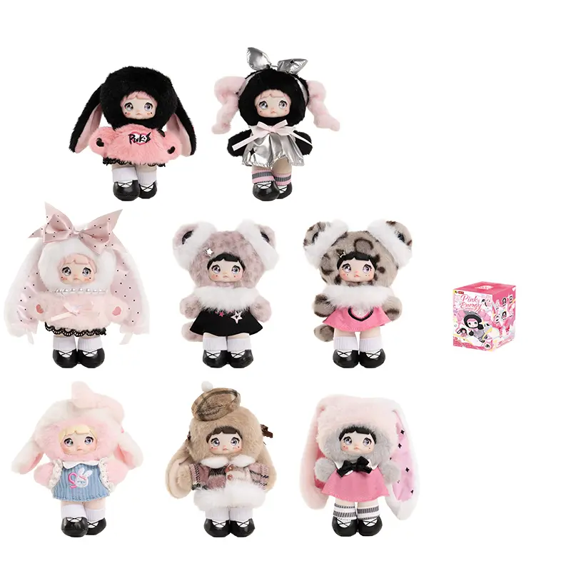 TOPTOY Nommi Pinky Energy Series Stuffed Doll Box, Stuffedanimals, Cuddly Doll Gift, Cute Collectible, Soft Adorable Stuffed Toy for Above 12