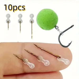 Carp Fishing with Silicone Ring Straight Handle Hook Bait Screw Sting Fish Bait Hook Fishing Gear Accessories
