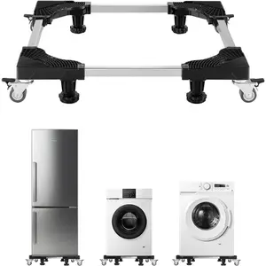 VEVOR Mini Fridge Stand, 16 - 25'' Adjustable Dolly Washing Machine Stand Base with 4 Strong Feet, 4 Locking Swivel Wheels, Furniture Mover Mobile Base for Washing Machine, Washer and DryerVEVOR Super Brand Day