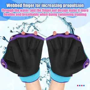 Water Aerobics Gloves, Neoprene Webbed Resistance Gloves for Swimming & Diving, Aquatic Exercise Hand Paddles for Men Women – Swim Training Equipment