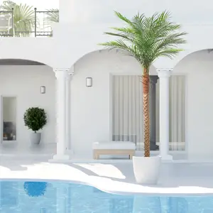 7/8/9FT Realistic Artificial Palm Tree Courtyard Front Corridor Decoration Christmas decorations（just tree) colorful light