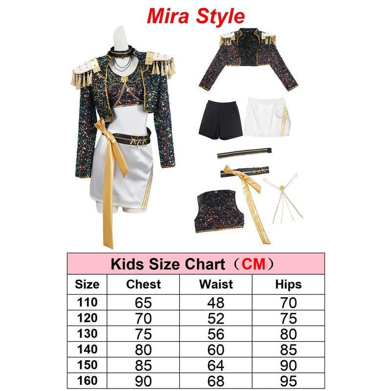 KPop Demon Hunter Gold Outfit  | Fantasy Cosplay Costume for Stage, Party & Dance Performances Clothes