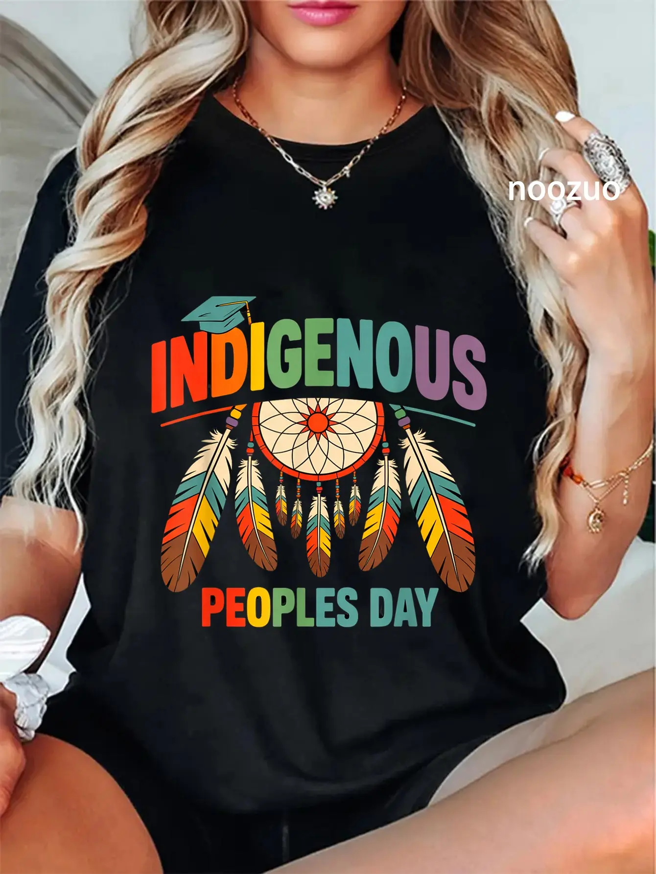 100% Cotton Indigenous Peoples Day Proud Indian Native American Retro T-Shirt
