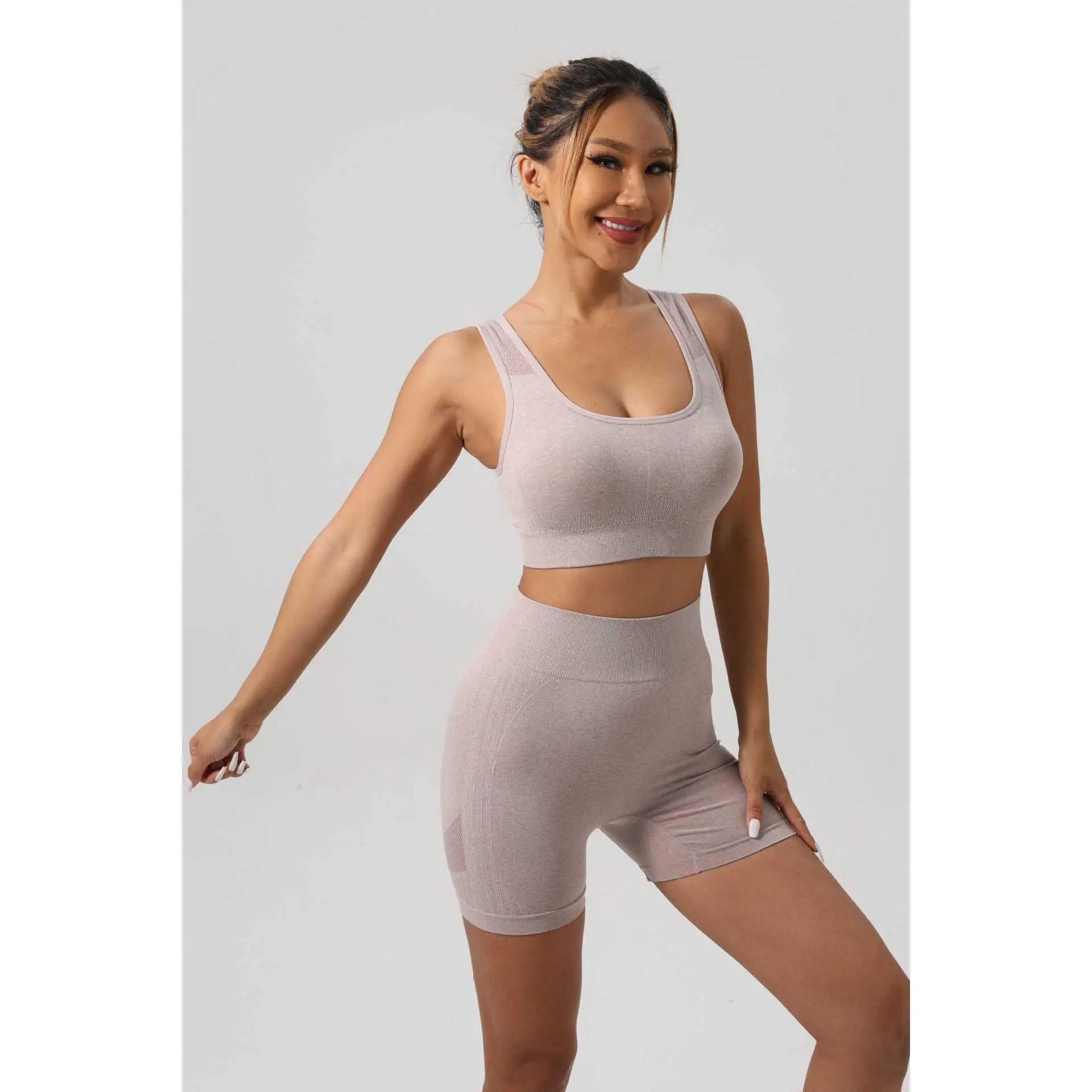 Khaki short set [bra + shorts]