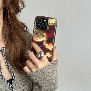 Women's Fashion Phone Case Protector Cover, Gradient Design, Compatible with iPhone 16 Pro Max, 15 Pro Max, 14 Pro, 13 Pro, Simple Style