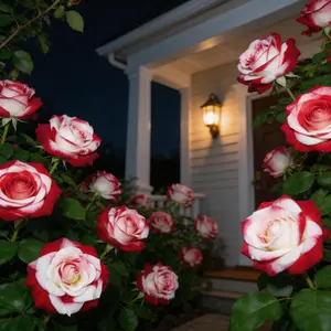 200pcs Rare Twin Red White Rose Flower Seeds for Planting - Captivating Garden Blooms Non GMO Heirloom Garden - Planting Instructions for Easy Grow - Great Gardening Gifts