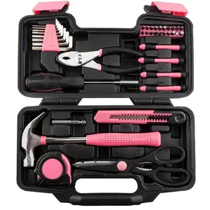 39 PCS DlY tool set forcouples, easy to use for home repairs and caremergencies! Two people work togethersweetly and share the fun of hands-on work.Great gift for anniversary, Valentine's Day orChristmas!