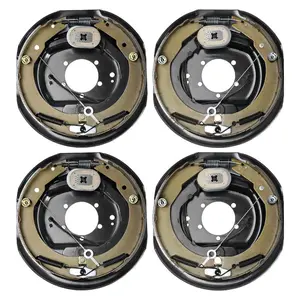 VEVOR Electric Trailer Brake Assembly, 10x 2 - 1/4, 1 Pair Self - Adjusting Electric Brakes Kit for 3500 lbs Axle, 4 - Hole Mounting, Backing Plates for Brake System Part Replacement (1 Right+ 1 Left)VEVOR Super Brand Day