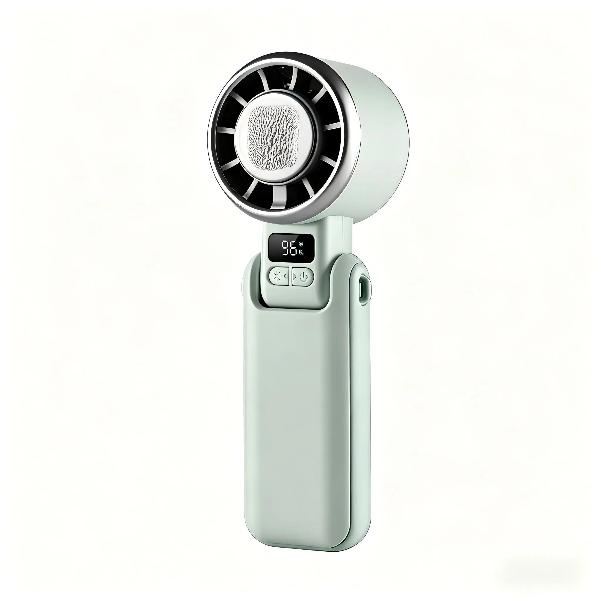 3 in 1 Portable Fan Rechargeable, Turbo Fan High Speed, Handheld Fan with Ice Compress, LED Digital Display, Personal Neck Fan, Foldable Desk Fan, Summer Essentials, Pocket Cooling Fan for Outdoor Sports, Travel Essentials Personal Cooler